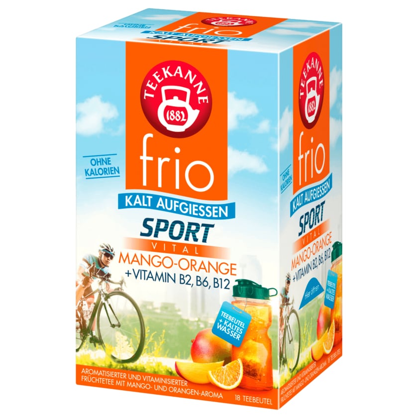 Teekanne frio Sport Vital Mango-Orange 45g, 18 Beutel
